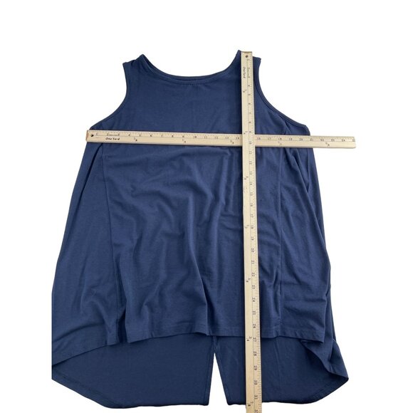 AnyBody Women's 1X Blue Sleeveless High-Low Tank Top Blouse - Picture 4 of 4